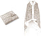 Linnick Flanel Fleece Deken + Hoodie met Capuchon Bont Rabbit - naturel - 140x200cm - 130x180cm - Plaid