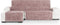 Hoes voor chaise longue met korte armleuning links Eysa TURIN Roze 100 x 110 x 350 cm