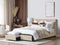 ROCHELLE - Bed opbergruimte - Beige - 160 x 200 cm - Polyester
