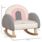 HOMCOM Kinder Schommelstoel - Comfortabele Zachte Bekleding - Grijs - 50 x 45 x 44 cm