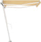 vidaXL - Luifel - handmatig - uittrekbaar - met - LED - 350x250 - cm - geel - en - wit