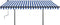 vidaXL - Luifel - automatisch - uittrekbaar - met - palen - 4,5x3 - m - blauw - en - wit