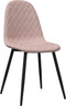 vidaXL - Eetkamerstoelen - 2 - st - fluweel - roze
