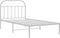 vidaXL - Bedframe - met - hoofdbord - metaal - wit - 107x203 - cm