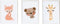 Bladen Crochetts 33 x 43 x 2 cm Beer Giraf Fox 3 Onderdelen