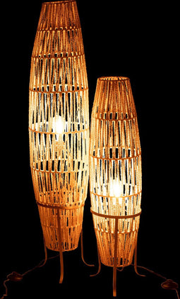 J-Line staanlamp Gewoven - jute - beige - large