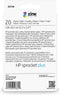HP Sprocket PLUS - Zelfklevend fotopapier 58x87mm - Glans - Wit (20 stuks)