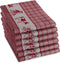 DDDDD Dutchie - Theedoek - Set van 6 - Geruit - Rood - 60x65 cm (6 stuks)