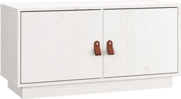 vidaXL - Tv-meubel - 80x34x40 - cm - massief - grenenhout - wit