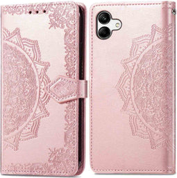 iMoshion Hoesje Geschikt voor Samsung Galaxy A04 Hoesje Met Pasjeshouder - iMoshion Mandala Bookcase - Rosé Goud