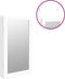 vidaXL - Sieradenkast - met - spiegel - en - LED - wandgemonteerd - wit