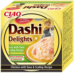 Dashi Delights kat Kip met Tonijn & sint jacobsschelp