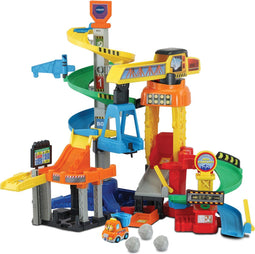 VTech Toet Toet Auto's Mega Bouwplaats Speelset - Inclusief Kevin Kiepwagen - Educatief en Interactief Baby Speelgoed