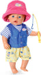 BABY born Beer Vissersoutfit - Met hoed - 43 cm - Poppenkleding