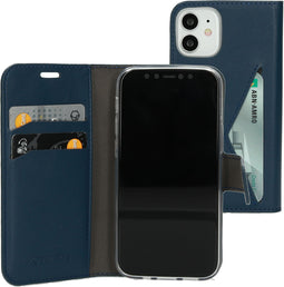 Mobiparts iPhone 12 Mini - Classic Wallet Case - Ruimte voor pasjes - Blauw