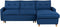 FLAKK - Hoekslaapbank - Marineblauw - Linkerzijde - 232 cm - Polyester