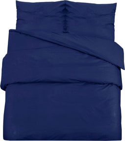 vidaXL - Dekbedovertrekset - 200x220 - cm - katoen - marineblauw