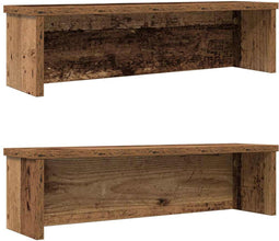 vidaXL - Keukenrekken - stapelbaar - 2 - st - 60x15x16 - cm - oud - houtkleurig