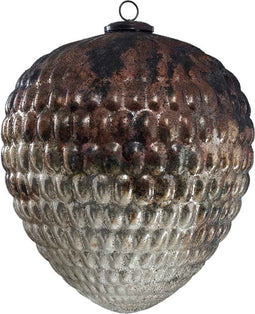 PTMD Reinier Kerstbal Dennenappel - 25 x 25 x 30 cm - Glas - Koper