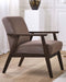 ASNES - Fauteuil - Bruin - Polyester