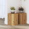 vidaXL - Plantenstandaards - 2 - st - 20x20x30 - cm - hout - artisanaal - eiken