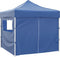 vidaXL - Vouwtent - met - 4 - zijwanden - 3x3 - m - blauw