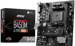 MSI B450M-A PRO MAX II - Moederbord Micro-ATX AM4 - 2x DDR4 64GB 2.5Gbps (0824142333235)