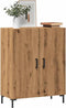 vidaXL - Dressoir - 69,5x34x90 - cm - bewerkt - hout - artisanaal - eikenkleur