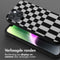 Selencia Hoesje Geschikt voor iPhone 14 Hoesje Met Koord - Selencia Siliconen design hoesje met afneembaar koord - Zwart / Irregular Check Black