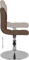 vidaXL - Eetkamerstoelen - draaibaar - 2 - st - stof - bruin