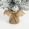 Black Box Trees Gerlos - Smalle Kunstkerstboom met Jute en Warm Witte LED - H75 x Ø36 cm - Groen Frosted