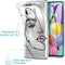 iMoshion Hoesje Geschikt voor Samsung Galaxy A51 Hoesje Siliconen - iMoshion Design hoesje - Transparant / Zwart / Line Art Woman Black