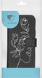 iMoshion Hoesje Geschikt voor Samsung Galaxy S21 Plus Hoesje Met Pasjeshouder - iMoshion Design Softcase Bookcase - Meerkleurig / Woman Flower Black