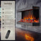tectake® Luciano - Elektrische Wandhaard - 900W & 1800W - Afstandsbediening & App - 3D Vlammen - Zwart