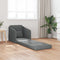 vidaXL - Vloersofa - Bed - 2-in-1 - Donkergrijs - 65x80x83 - cm - Stof