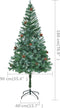vidaXL - Kunstkerstboom - met - verlichting - kerstballen - dennenappels - 180 - cm