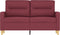 vidaXL - Tweezitsbank - 120 - cm - stof - wijnrood