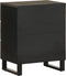 vidaXL - Nachtkastje - 50x33x62 - cm - massief - mangohout - zwart