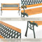 tectake® Gietijzeren Tuinbank - Nostalgisch Ontwerp - Stevig en Waterbestendig - Bruin - 128 x 51 x 73 cm