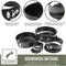 COOCK 4-delig Ronde Springvorm Set - Bakblik Rond - Antiaanbaklaag - Maten 16 tot 28cm (4 stuks)