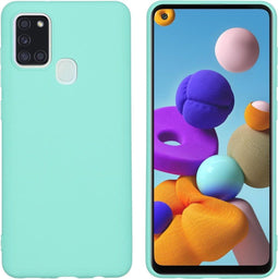 iMoshion Hoesje Geschikt voor Samsung Galaxy A21s Hoesje Siliconen - iMoshion Color Backcover - Mintgroen
