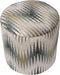 Atmooz - Poef Alice - Quintero Gunmetal - Ronde voetenbank - Jacquard Velvet met print - 45cm