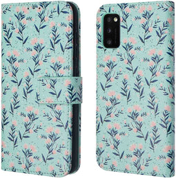 iMoshion Hoesje Geschikt voor Samsung Galaxy A41 Hoesje Met Pasjeshouder - iMoshion Design Bookcase smartphone - Blauw / Blue Flowers