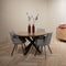 Livingfurn - Eetkamertafel Jesper Round 120cm - Mangohout / Gecoat Staal