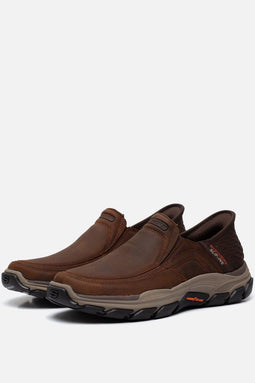 Skechers Respected - Elgin Heren Instappers - Maat 45 - Bruin