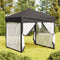 vidaXL - Partytent - inklapbaar - met - zijwanden - 2x2 - m - wit