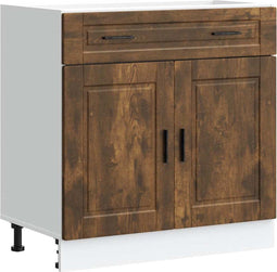 vidaXL - Keuken - onderkast - "Porto" - bewerkt - hout - gerookt - eikenkleurig