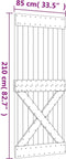 vidaXL - Schuifdeur - met - beslag - 85x210 - cm - massief - grenenhout