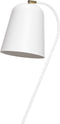 HÜBSCH INTERIOR - Verstelbare vloerlamp mat wit en geborsteld messing - 55xh156cm