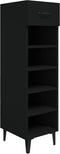 vidaXL - Schoenenkast - 30x35x105 - cm - bewerkt - hout - zwart